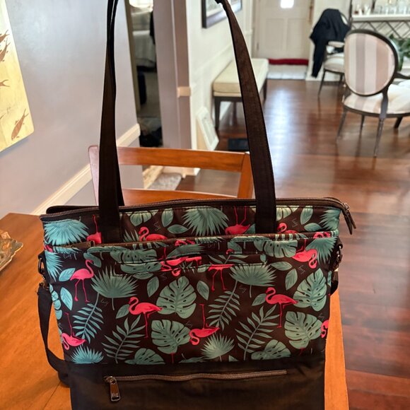 NWOT Lug Flamingo Convertible Travel/Shoulder/Messenger/Tote/Crossbody Bag. - Picture 2 of 13